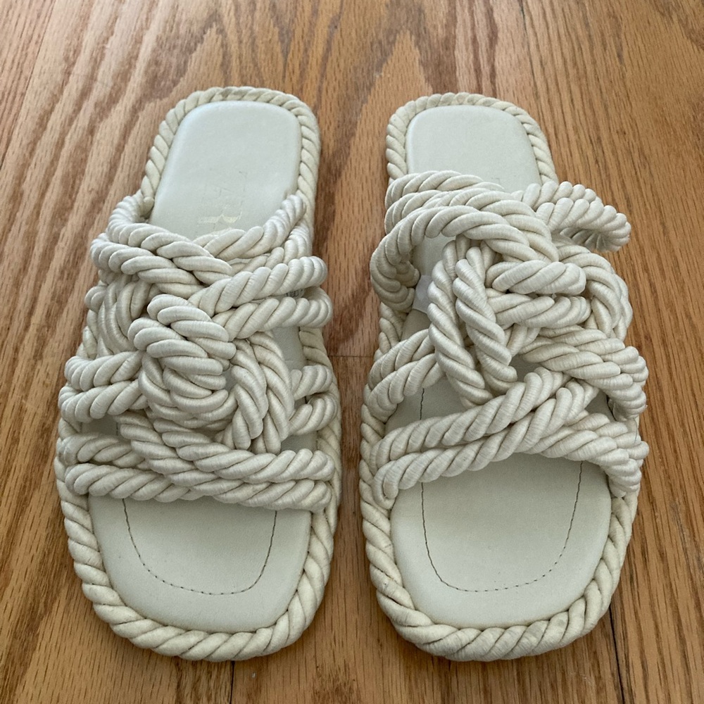 Zara braided rope sandals